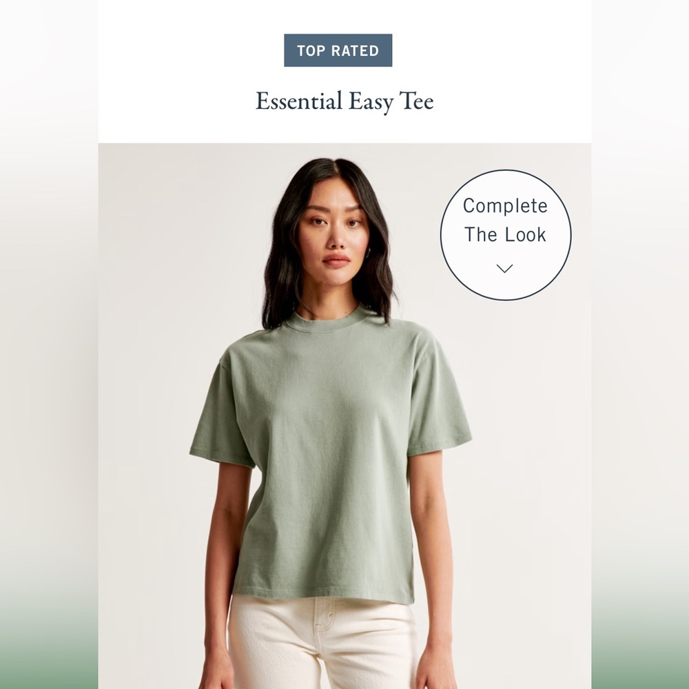 Grey Abercrombie & Fitch Easy Essential Tee